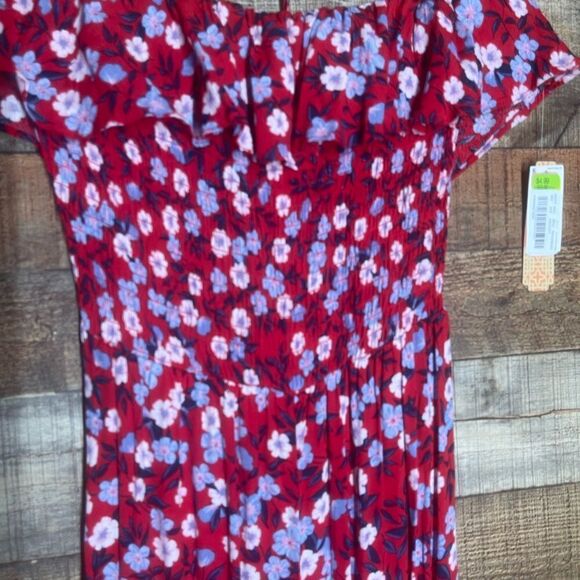 New GB juniors‎ red pants romper jumpsuit spaghetti straps, ruching, size XL - Picture 14 of 16